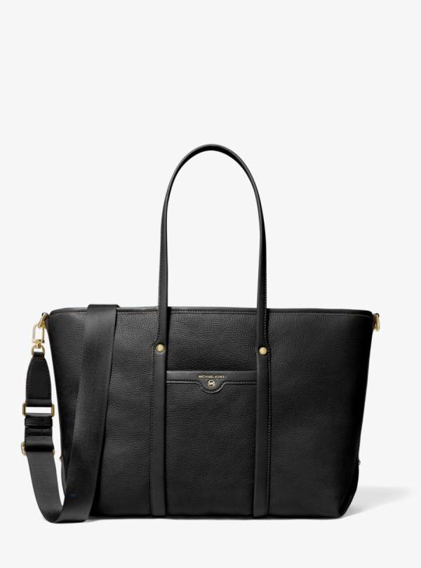 Damske Prenosná Taška Michael Kors Beck Large Pebbled Leather Čierne - Kabelky Michael Kors Nejlevnejsi | GYMZH-2408